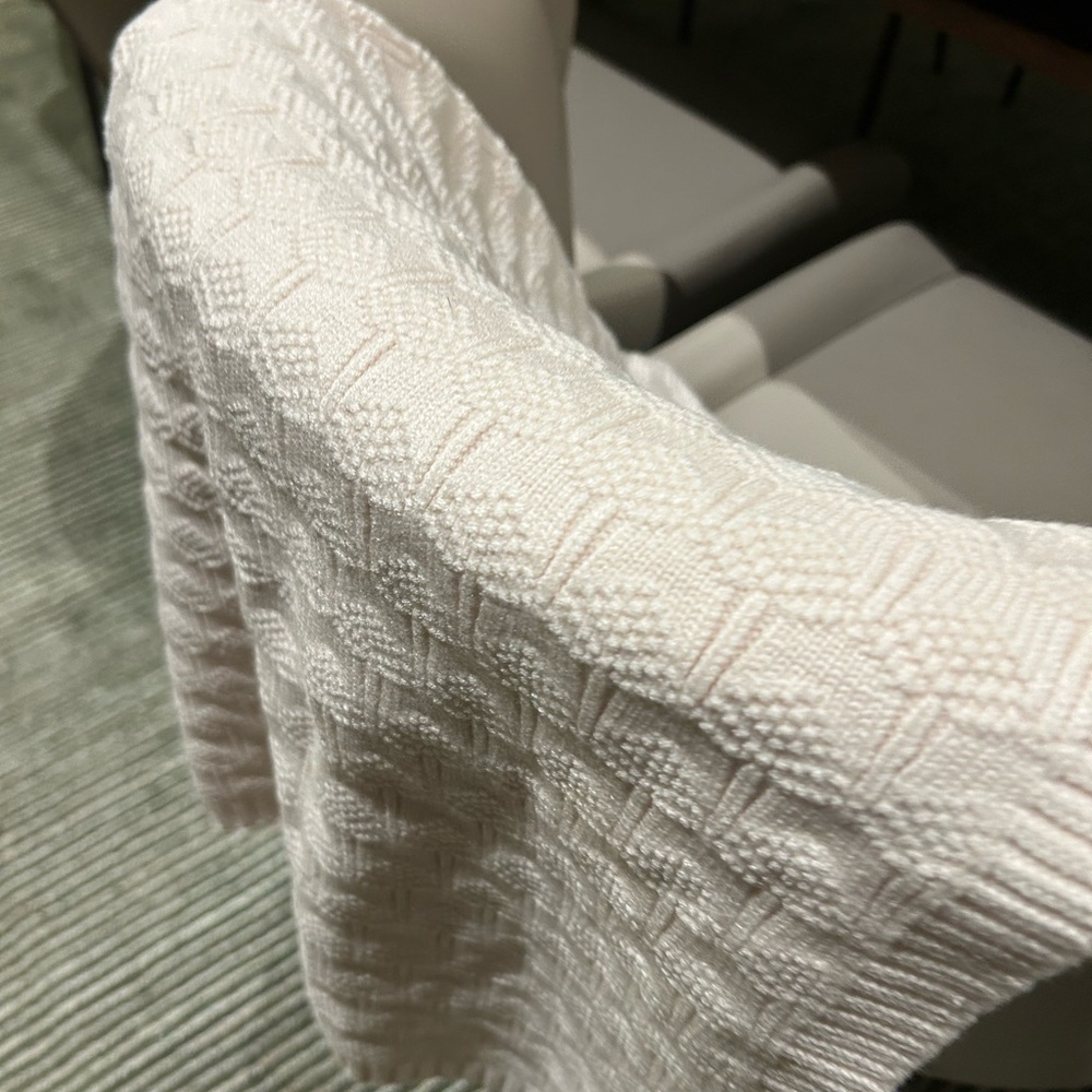NWOT Cream Knit Receiving Blanket
